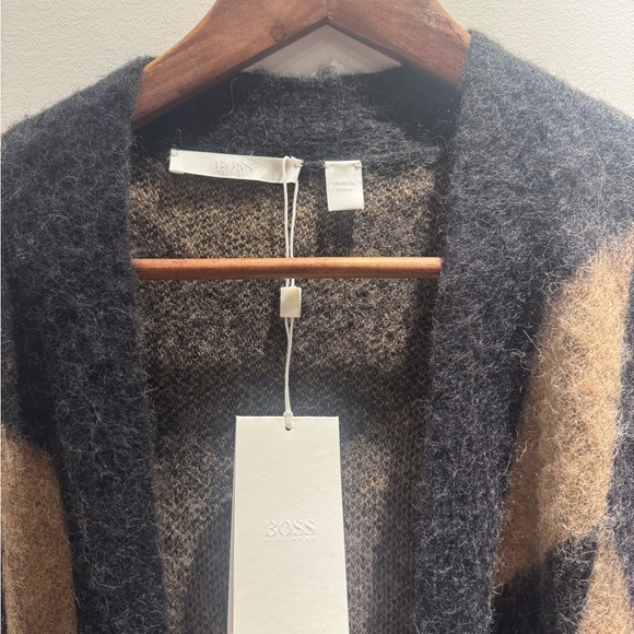 Boss Black and Tan Artistic Cardigan Sweater - Picture 2 of 5